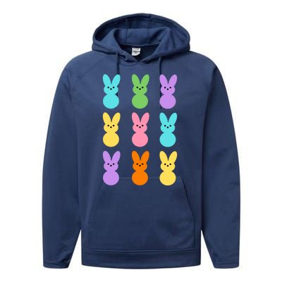 Colorful Easter Bunny Holiday Performance Fleece Hoodie