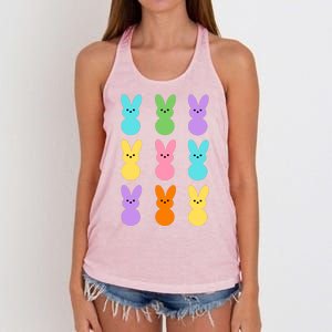 Colorful Easter Bunny Holiday Women's Knotted Racerback Tank