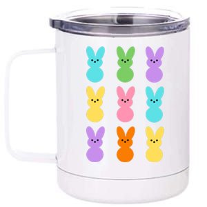 Colorful Easter Bunny Holiday 12 oz Stainless Steel Tumbler Cup