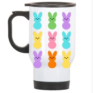 Colorful Easter Bunny Holiday Stainless Steel Travel Mug