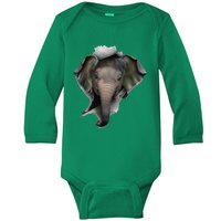 Cute Elephant Baby Elephant Lover Safari African Elephant Baby Long Sleeve Bodysuit