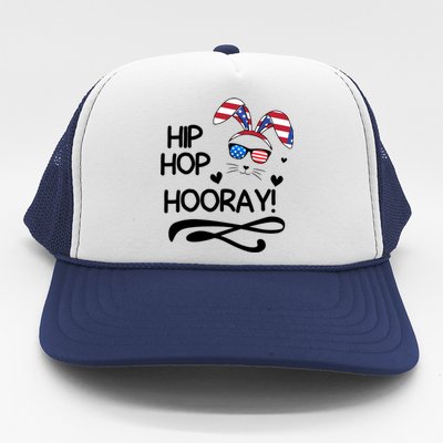 Cute Easter Bunny Love Bunnies And Usa Flag Funny Gift Trucker Hat