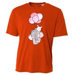 Cute Elephant Balloons Birthday Gift Cooling Performance Crew T-Shirt