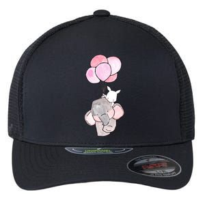 Cute Elephant Balloons Birthday Gift Flexfit Unipanel Trucker Cap