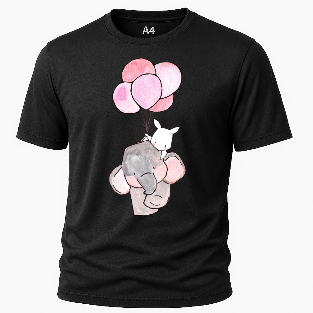 Cute Elephant Balloons Birthday Gift Cooling Performance Crew T-Shirt