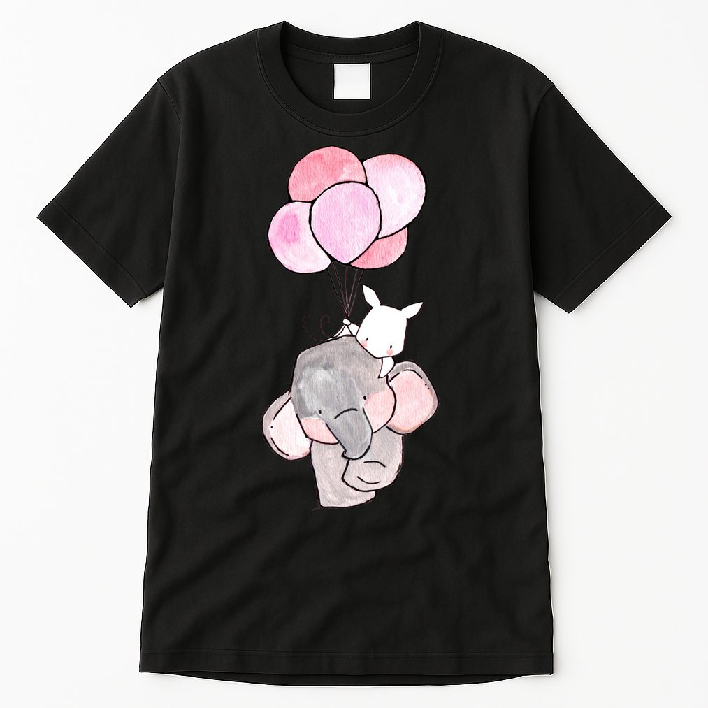 Cute Elephant Balloons Birthday Gift Tall T-Shirt