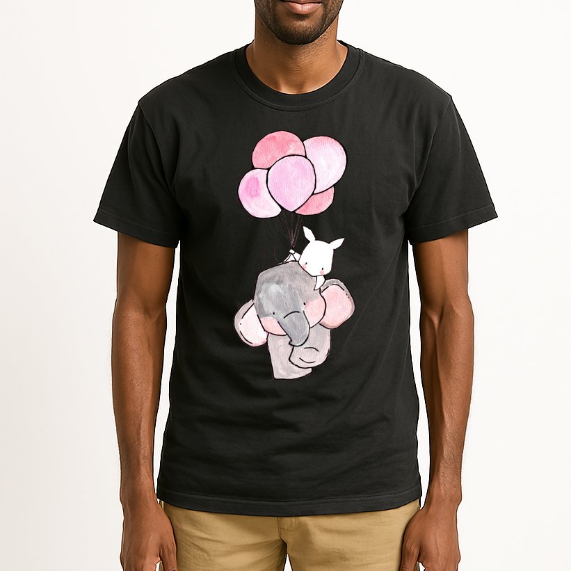 Cute Elephant Balloons Birthday Gift Tall T-Shirt