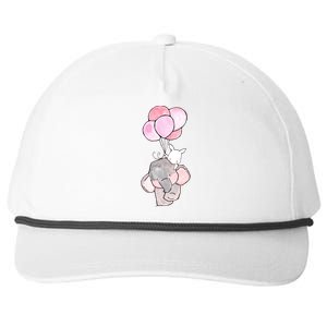 Cute Elephant Balloons Birthday Gift Snapback Five-Panel Rope Hat