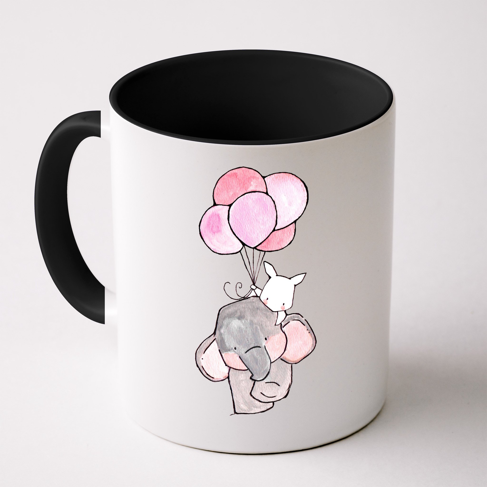 Cute Elephant Balloons Birthday Gift Mug