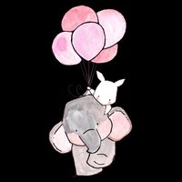Cute Elephant Balloons Birthday Gift Womens Tank Top
