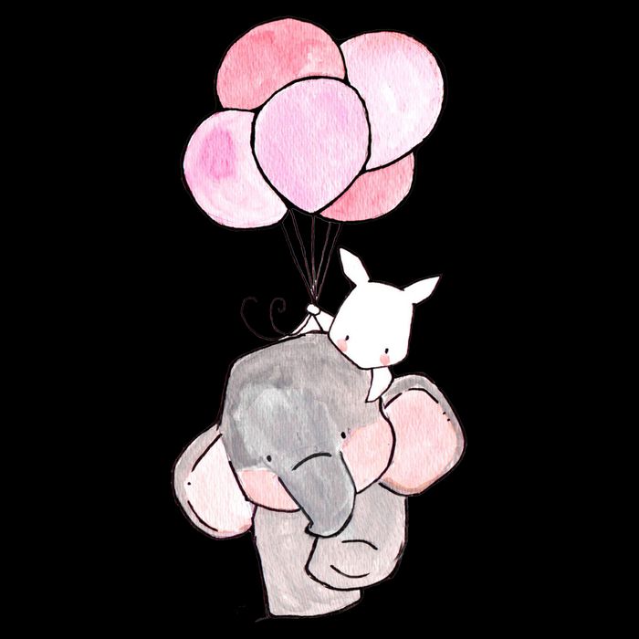Cute Elephant Balloons Birthday Gift Womens Tank Top