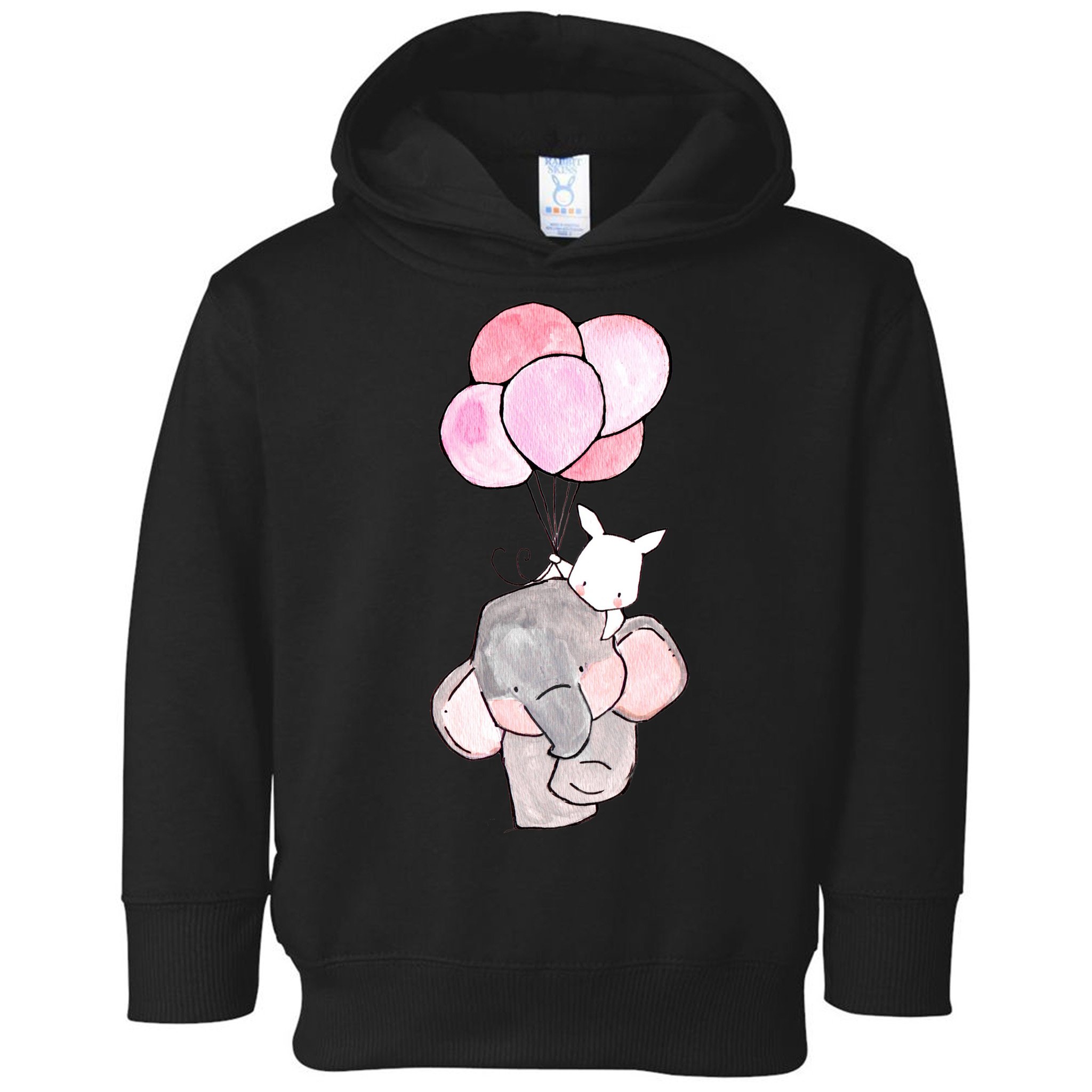 Cute Elephant Balloons Birthday Gift Toddler Hoodie