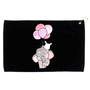 Cute Elephant Balloons Birthday Gift Grommeted Golf Towel