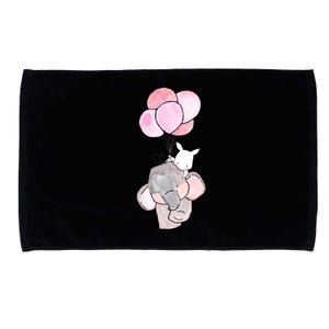 Cute Elephant Balloons Birthday Gift Microfiber Hand Towel