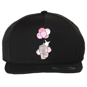 Cute Elephant Balloons Birthday Gift Wool Snapback Cap