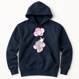 Cute Elephant Balloons Birthday Gift Hoodie