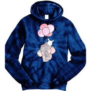 Cute Elephant Balloons Birthday Gift Tie Dye Hoodie