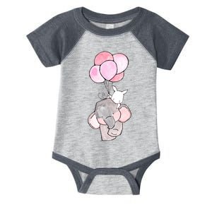 Cute Elephant Balloons Birthday Gift Infant Baby Jersey Bodysuit