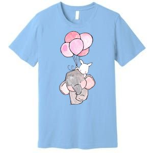 Cute Elephant Balloons Birthday Gift Premium T-Shirt