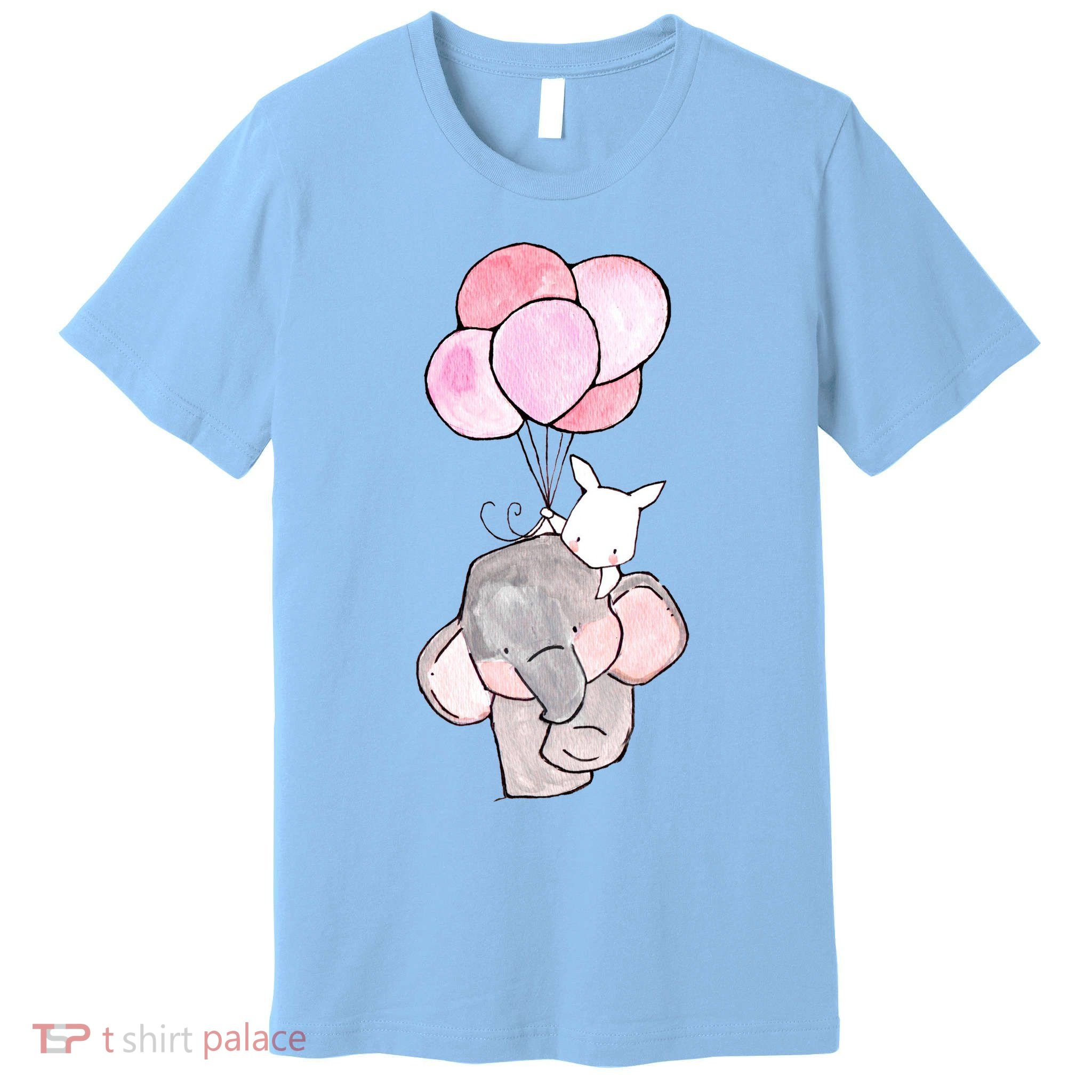 Cute Elephant Balloons Birthday Gift Premium T-Shirt