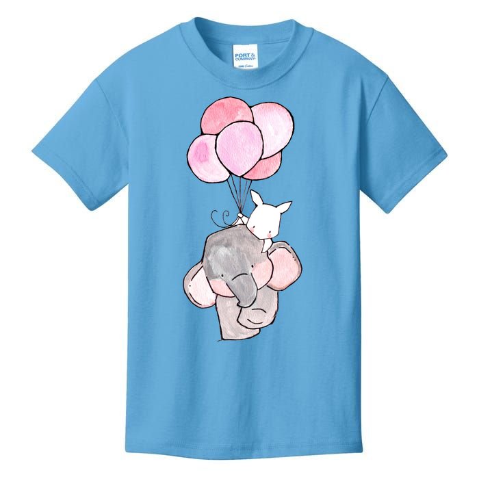 Cute Elephant Balloons Birthday Gift Kids T-Shirt