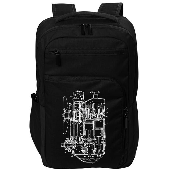 Car Engine Blueprint Car Auto Mechanic Garage Engineer Impact Tech Backpack