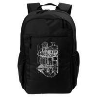 Car Engine Blueprint Car Auto Mechanic Garage Engineer Daily Commute Backpack