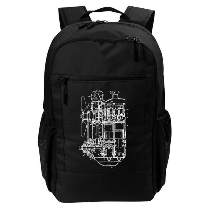 Car Engine Blueprint Car Auto Mechanic Garage Engineer Daily Commute Backpack
