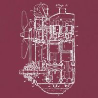 Car Engine Blueprint Car Auto Mechanic Garage Engineer 16oz Travel Tumbler