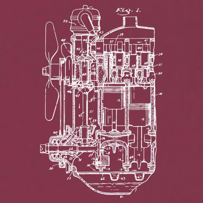 Car Engine Blueprint Car Auto Mechanic Garage Engineer 16oz Travel Tumbler