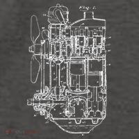 Car Engine Blueprint Car Auto Mechanic Garage Engineer Vector Backpack