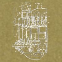 Car Engine Blueprint Car Auto Mechanic Garage Engineer Garment-Dyed Women's Muscle Tee