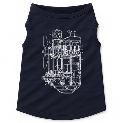 Car Engine Blueprint Car Auto Mechanic Garage Engineer Doggie Tank