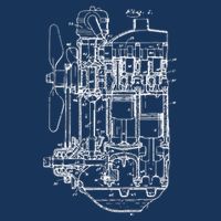 Car Engine Blueprint Car Auto Mechanic Garage Engineer Drawstring Bag