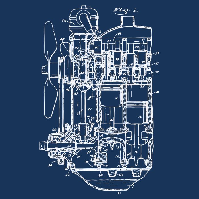 Car Engine Blueprint Car Auto Mechanic Garage Engineer Drawstring Bag