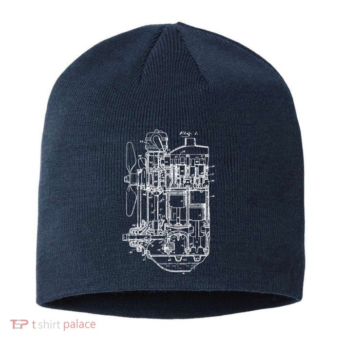 Car Engine Blueprint Car Auto Mechanic Garage Engineer Sustainable Beanie