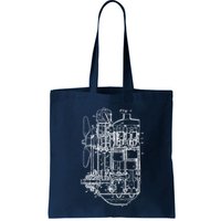 Car Engine Blueprint Car Auto Mechanic Garage Engineer Bag