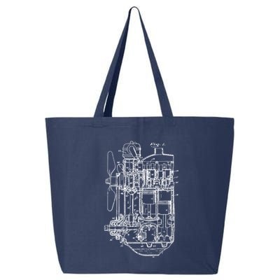 Car Engine Blueprint Car Auto Mechanic Garage Engineer 25L Jumbo Tote