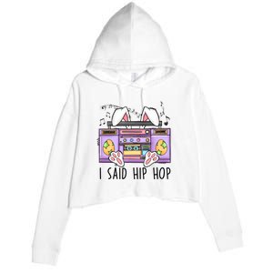 Cute Easter Bunny I Said A Hip Hop Funny Crop Fleece Hoodie