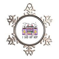 Cute Easter Bunny I Said A Hip Hop Funny Metallic Star Ornament