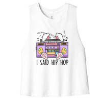 Cute Easter Bunny I Said A Hip Hop Funny Women's Racerback Cropped Tank