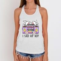 Cute Easter Bunny I Said A Hip Hop Funny Women's Knotted Racerback Tank