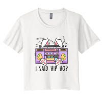 Cute Easter Bunny I Said A Hip Hop Funny Women's Crop Top Tee