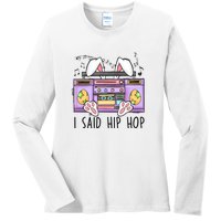 Cute Easter Bunny I Said A Hip Hop Funny Ladies Long Sleeve Shirt