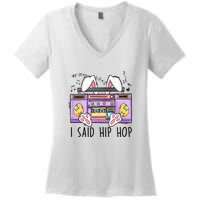 Cute Easter Bunny I Said A Hip Hop Funny Women's V-Neck T-Shirt