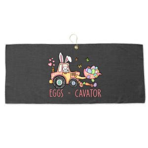  Eggs Cavator Easter Bunny Excavator Cute Toodler Large Microfiber Waffle Golf Towel