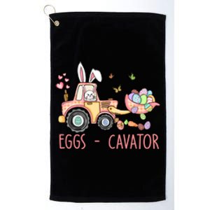  Eggs Cavator Easter Bunny Excavator Cute Toodler Platinum Collection Golf Towel