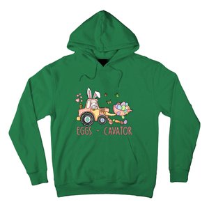  Eggs Cavator Easter Bunny Excavator Cute Toodler Hoodie