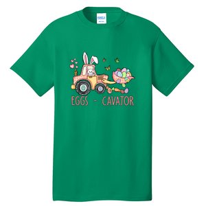  Eggs Cavator Easter Bunny Excavator Cute Toodler Tall T-Shirt