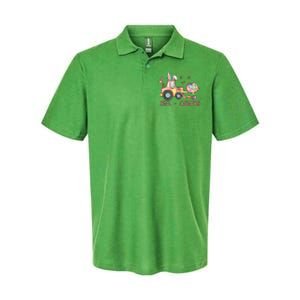  Eggs Cavator Easter Bunny Excavator Cute Toodler Softstyle Adult Sport Polo